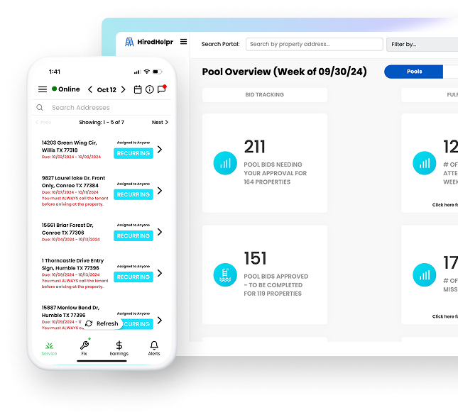 HiredHelpr App Interface